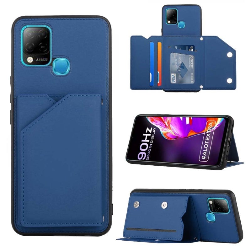 BURAQ Case Cover For Infinix Hot 10S / 10T / 10S NFC Skin Feel PU + TPU + PC Phone Case(Blue) - Image 1