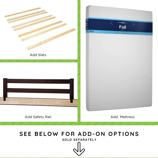 CC KITS FullSize Conversion Kit Bed Rails for Baby Appleseed and EcoChic Convertible Cribs  Solid Wood Rail  Toddler and Adult Bed Rail for FullSize Beds  Nursery and Baby Furniture Espresso Option 1 - Image 3