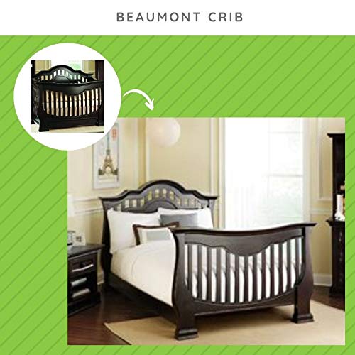 CC KITS FullSize Conversion Kit Bed Rails for Baby Appleseed and EcoChic Convertible Cribs  Solid Wood Rail  Toddler and Adult Bed Rail for FullSize Beds  Nursery and Baby Furniture Espresso Option 1 - Image 4