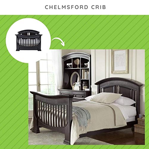 CC KITS FullSize Conversion Kit Bed Rails for Baby Appleseed and EcoChic Convertible Cribs  Solid Wood Rail  Toddler and Adult Bed Rail for FullSize Beds  Nursery and Baby Furniture Espresso Option 1 - Image 5