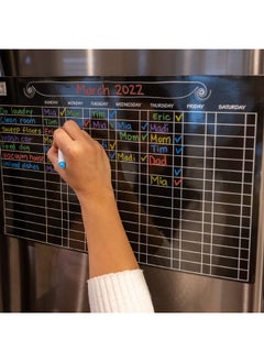 Magnetic Dry Erase Chore Chart Board And Monthly Calendar For Multiple Kids Teenagers And Family - 2 Pack For Fridge, 5 Markers With Eraser Tops, 36 Reusable Cling Stickers - pzsku/Z3A5C0487639E93A3C408Z/45/_/1735214464/362c0651-2fbe-45d9-8f25-6adb86d1ecd4