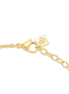 CERRUTI 1881 Ottavia Gold Plated Stainless Steel Necklace with Mother of Pearl and Malachite Floral Pendant  for Women  - Image 3