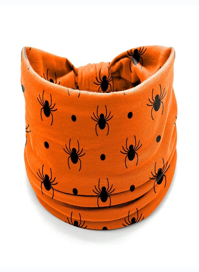 winthrop 4 Pack Halloween Headbands for Women, Cute Pumpkin Ghost Bat Spider Prints Wide Stretchy Hair Bands, Breathable Stretchy Non-Slip Holiday Themed Hair Accessories for Party, Yoga, Makeup, Costume - Image 2