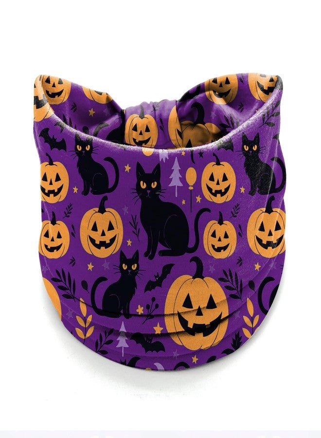 winthrop 4 Pack Halloween Headbands for Women, Cute Pumpkin Ghost Bat Spider Prints Wide Stretchy Hair Bands, Breathable Stretchy Non-Slip Holiday Themed Hair Accessories for Party, Yoga, Makeup, Costume - Image 5