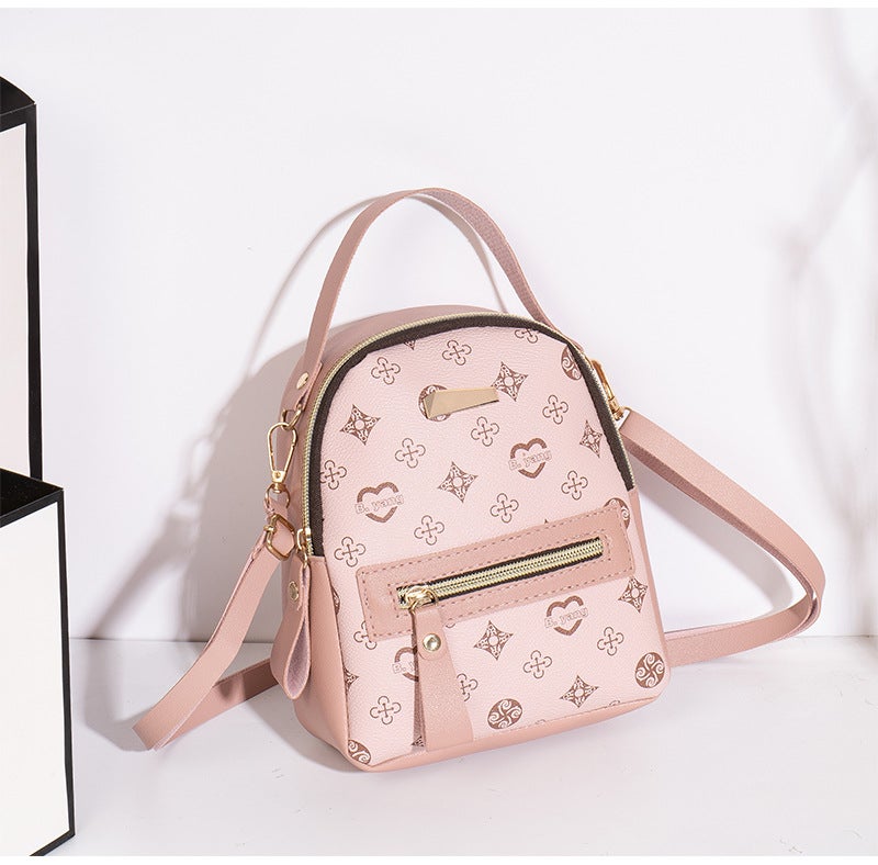 Chic Floral Student Rucksack 2023 Pink 