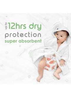 PureBorn حفاضات عضوية من الخيزران حجم 1 حتى 5 كجم 136 قطعة  - Image 2