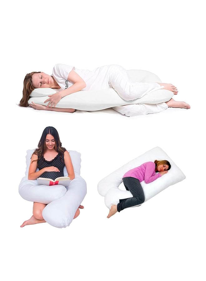 إيروريكس وسادة الحمل والأمومة المريحة على شكل حرف U من شركة Mother Comfort باللون الوردي - Image 3