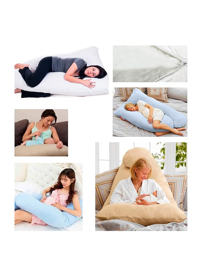 إيروريكس وسادة الحمل والأمومة المريحة على شكل حرف U من شركة Mother Comfort باللون الوردي - Image 2