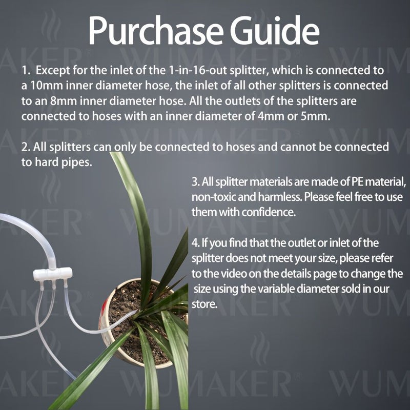 1 Input 8 Output Two Way Flexible Hose Water Splitter For Garden Farm Fish Tank - Image 5