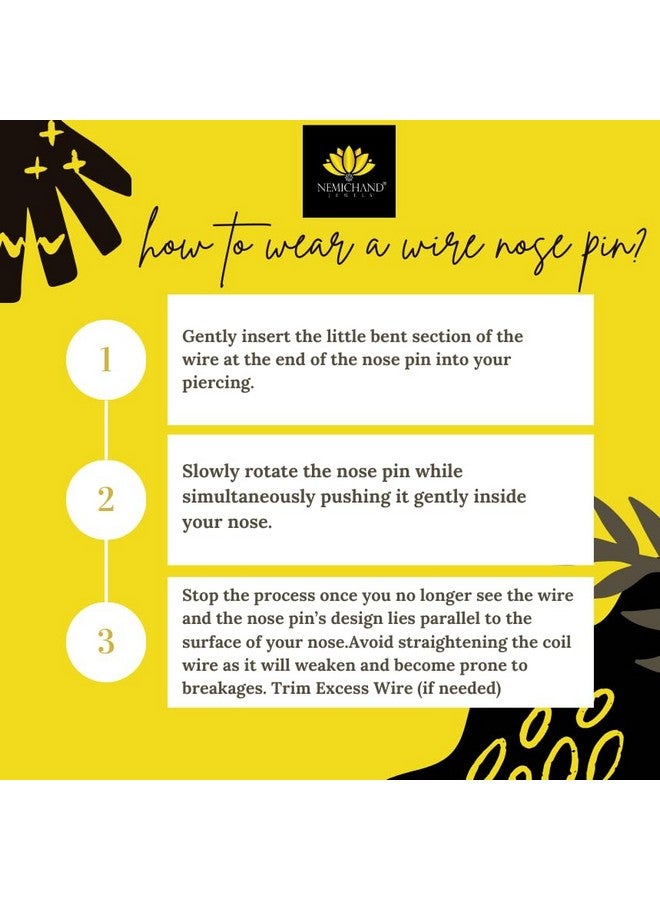 NEMICHAND JEWELS 925 sterling Silver Trendy Antique oxidised nose pin for womens (NJ 02 22) - Image 3