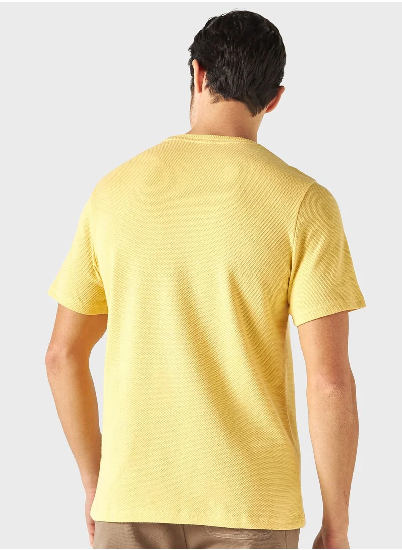 Iconic Textured Crew Neck T-Shirt