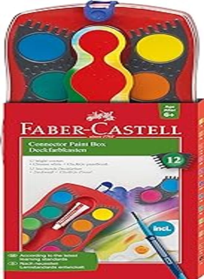 Faber Castell Connector Paint Tablets - Box of 12 Colors