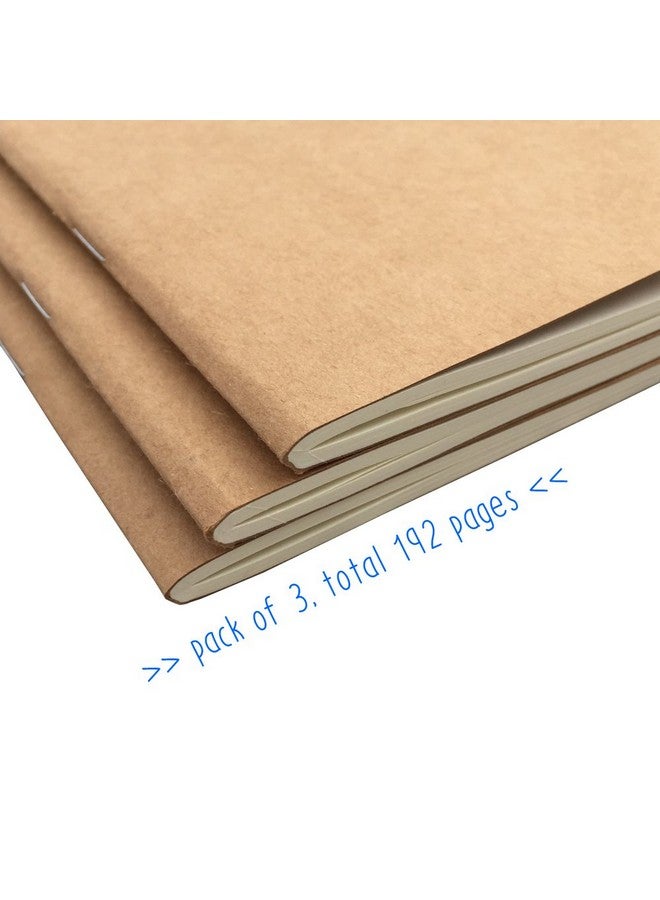 newestor Travelers Notebook Inserts - Dotted Refills For Standard Size Travelers Notebook, Set Of 3, Total 192 Pages, 8.25 X 4.25 Inches - Image 3