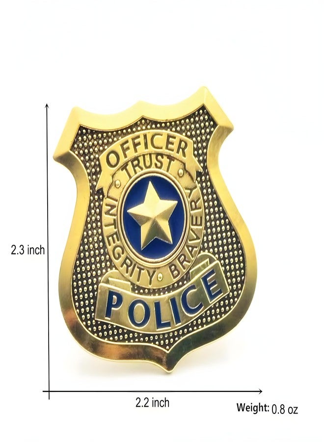Finduat 2 Pcs America Police Badge, Cosplay Props, Police Pin, Sheriff Cop Badge Pin - Image 2