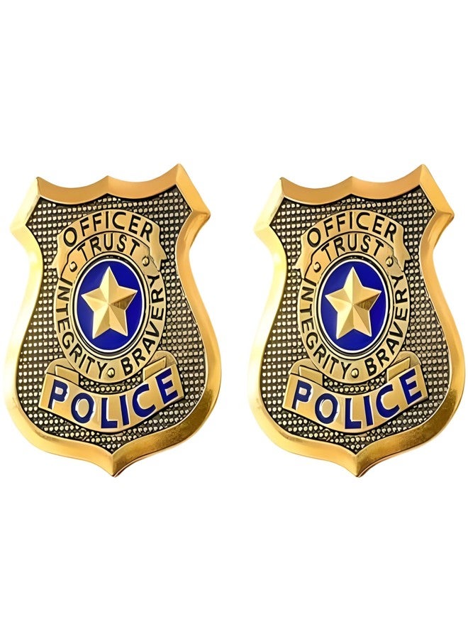 Finduat 2 Pcs America Police Badge, Cosplay Props, Police Pin, Sheriff Cop Badge Pin - Image 1