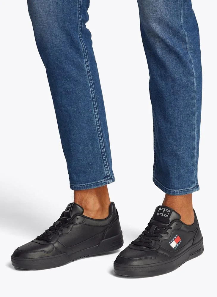 TOMMY JEANS LEATHER TRAINERS