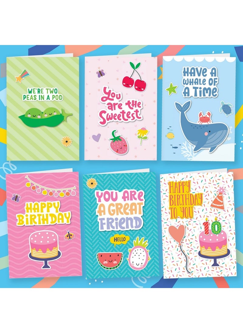 Hinkler - Hinkler Mindful Me BFF Card Making Kit - DIY Friendship Card Kit includes a book with project ideas, plus cards, envelopes, stickers, a hole punch, markers, and more, a Creative Craft Set for Kids, Custom Cards for BFFs, Personalized Greeting Cards - Image 1