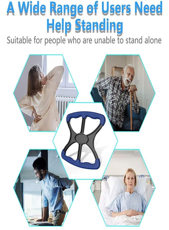 Restokki Lift Assists Standing Aid-Handicap Bar with No-Slip Grip Handles, Portable Lift Aid for Handicapped, Blue with Rubber Grip Handicap Bar Lift Aid to Transfer Elderly Senior Bariatric - Image 3