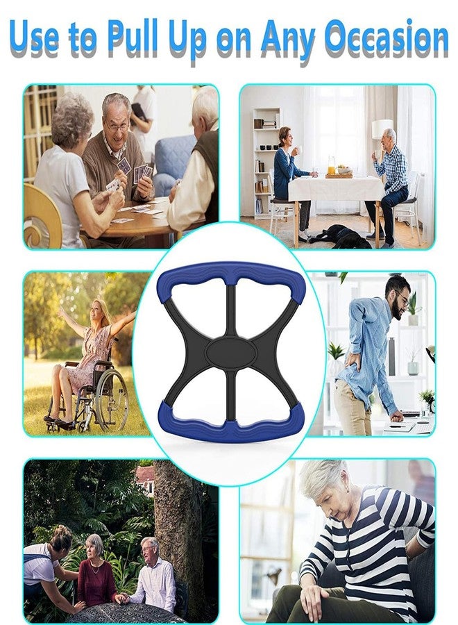 Restokki Lift Assists Standing Aid-Handicap Bar with No-Slip Grip Handles, Portable Lift Aid for Handicapped, Blue with Rubber Grip Handicap Bar Lift Aid to Transfer Elderly Senior Bariatric - Image 4
