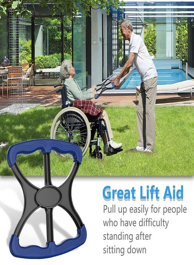 Restokki Lift Assists Standing Aid-Handicap Bar with No-Slip Grip Handles, Portable Lift Aid for Handicapped, Blue with Rubber Grip Handicap Bar Lift Aid to Transfer Elderly Senior Bariatric - Image 5