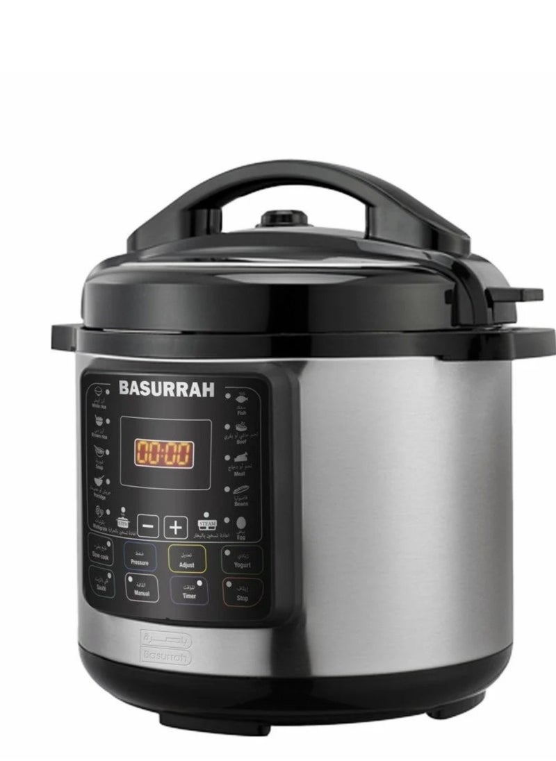 BASURRAH 8 liter electric pressure cooker black/silver  - Image 3