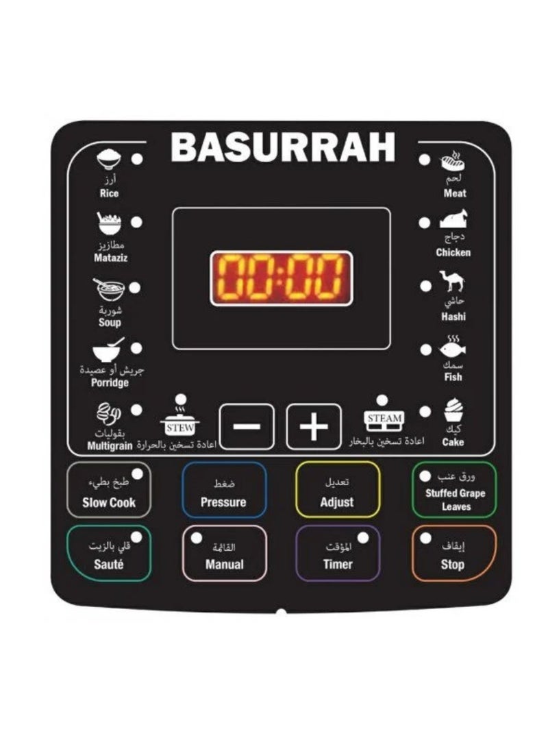 BASURRAH 8 liter electric pressure cooker black/silver  - Image 4