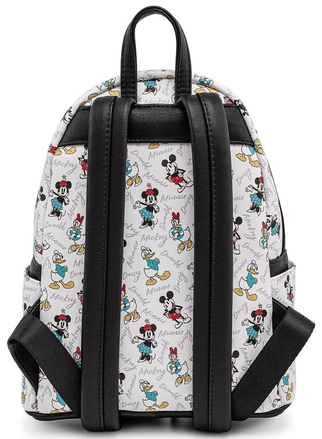 Loungefly Disney Mickey Minnie Mouse Donald Daisy Mini Backpack Handbag White - Image 2