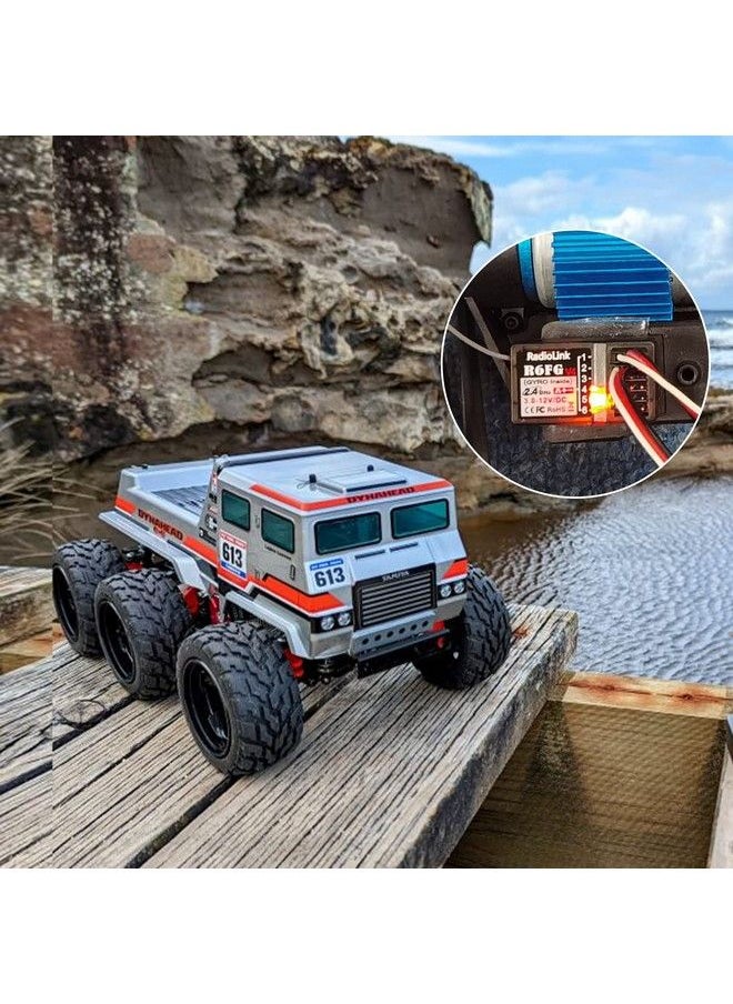 RADIOLINK - R6Fg 6 Channels 2.4Ghz Rc Receiver With Gyro Surface Long Range Control Rx For Vehicle Drifting/Crawler/Truck/Boat Works With Radio Controller Rc4Gs V3/Rc6Gs V3/Rc4Gs V2/Rc6Gs V2/T8Fb/T8S - Image 1