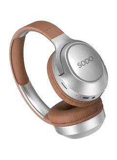 SODO Headset SD-1105 Wireless Stereo Over Ear Headphones With Microphone Brown  - Image 2