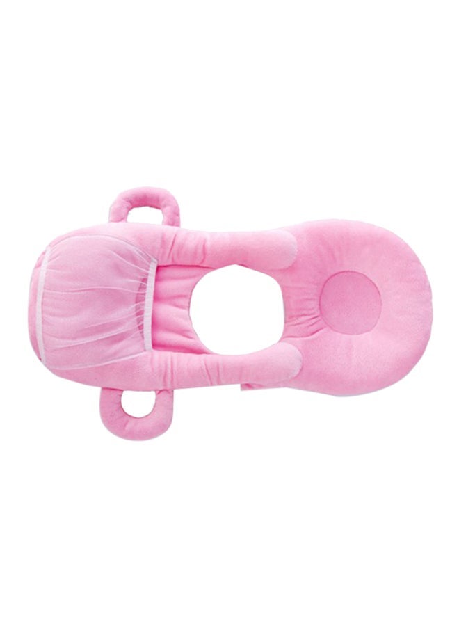 Detachable Self-Feeding Support Baby Nursing Pillow With Bottle Pocket - Pink - Image 1