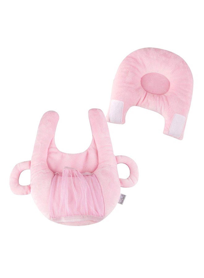 Detachable Self-Feeding Support Baby Nursing Pillow With Bottle Pocket - Pink - Image 2