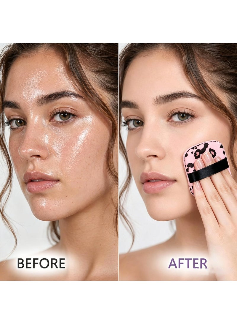 LuckSa 100 Sheets Natural Face Oil Blotting Paper with Mirror Puff, Excess Oil Absorbing Shine Saves Makeup Premium Handy Papers Essential Flawless All Day Matte Finish Skin Care Beauty Film - Image 4