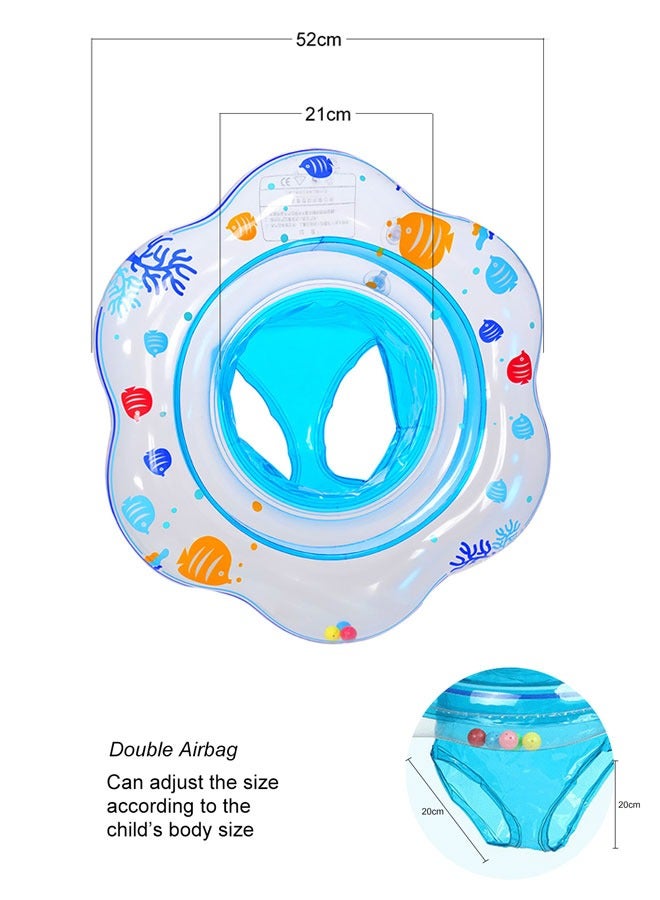 Baby Swimming Ring Floats with Safety Seat Children Waist Float Ring Double Baby Airbags Floating PVC Inflatable for 6-24 months - Image 2