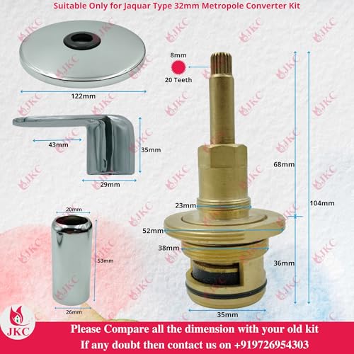 JKC 32mm Jaguar Metropole Converter Kit - Convert Push Valve to Normal Flush, Metropole to Flush Converter Kit, Metropole Repair Kit, Flush Converter Kit - Image 2