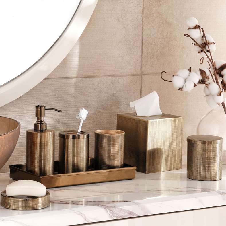Pan Home Norwell Metal Tumbler 7.5x7.5x11.5cm -Antique gold - 211BHA9900081 - Image 3