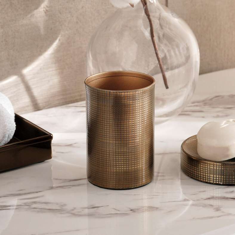 Pan Home Norwell Metal Tumbler 7.5x7.5x11.5cm -Antique gold - 211BHA9900081 - Image 1