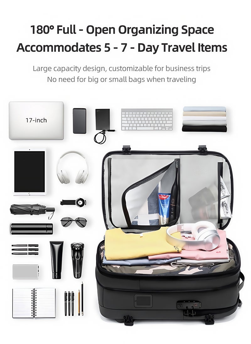 Skycare Skycare 60L Business Travel Waterproof Backpack, Multi-functional Large Capacity Expandable Computer Bag for Handheld or Shoulder Carry  - Image 2