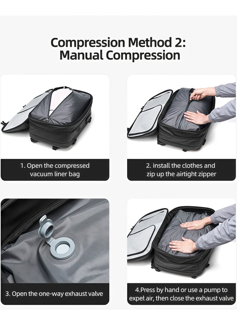 Skycare Skycare 60L Business Travel Waterproof Backpack, Multi-functional Large Capacity Expandable Computer Bag for Handheld or Shoulder Carry  - Image 3