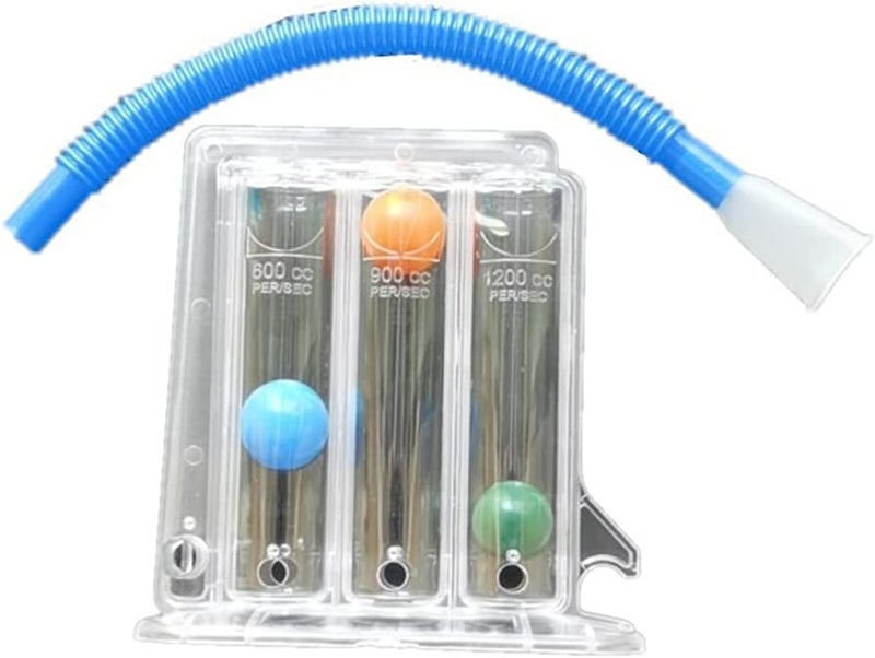 klarako Deep Breathing Lung Exerciser 3 Chamber Volumetric Three Ball Capacity Breathing Trainer for Middle Aged Breathing Pranayama Lungs Exerciser - Image 4