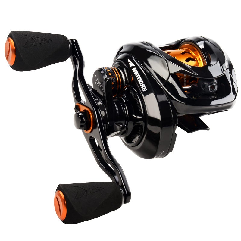 KastKing Zephyr Bait Finesse Baitcasting Reel, Carbon Fiber Fishing Reel - Drag Clicker Version, 7.2:1 Gear Ratio Fishing Reel - 5.6oz Lightweight Bait Finesse System Casting Reel, Right Hand - Image 1