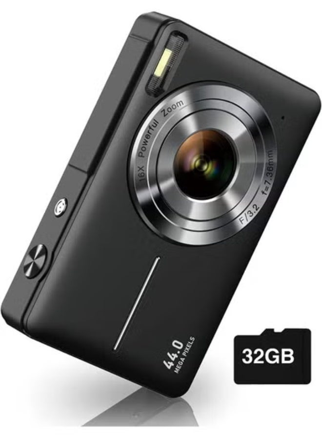 Digital Camera, FHD 1080P Camera, Digital Point and Shoot Camera with 16X Zoom Anti Shake, Compact Small Camera for Boys Girls Kids - Image 1