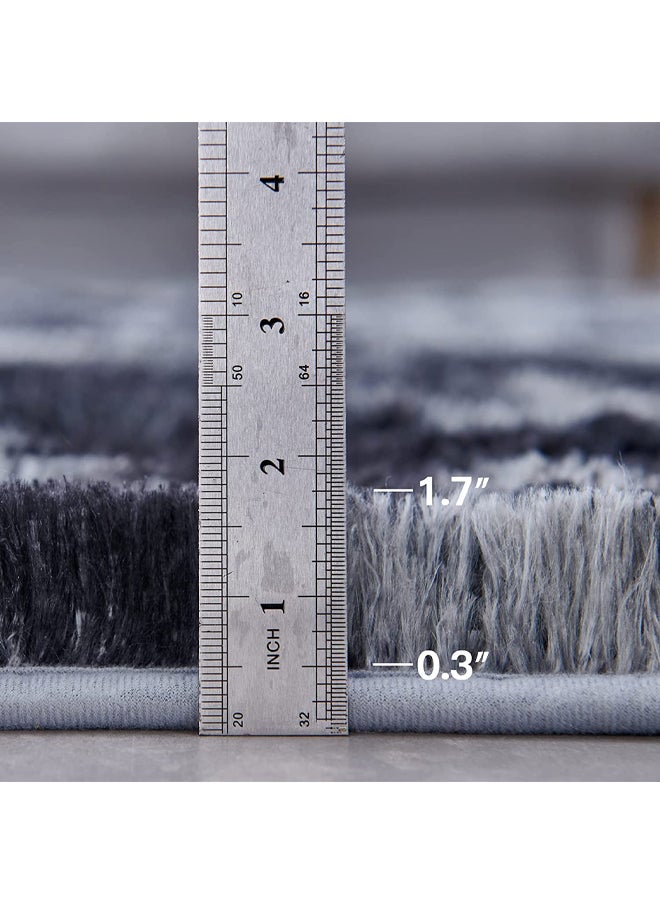 Generic - Area Rugs Tie Dye Dark Grey Indoor Super Soft Plush Carpet Living Room Non-Slip Modern Nursery Carpet Kids Room Home Decor - Image 1