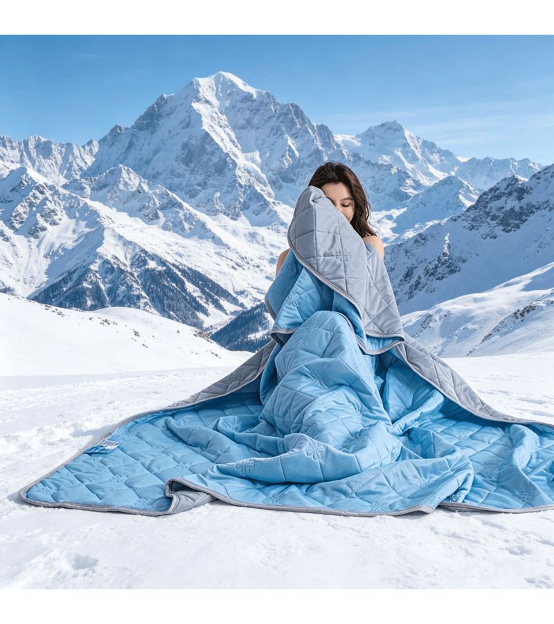 Ultra Soft Ice Silk Cooling Quilt Lightweight Summer Air Conditioning Blanket Breathable Skin Friendly Nap Throw Bedding Grey 78.74x90.55 Inches - Image 1