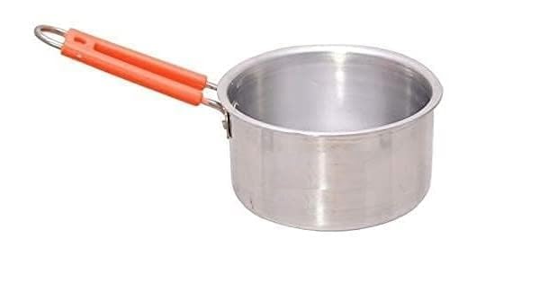 Shopsidex SHOPSIDEX Aluminium Saucepan 2 L 1 Piece Silver Pure Aluminium Sauce PAN Tea PANMilk PAN 2 Litter - Image 1