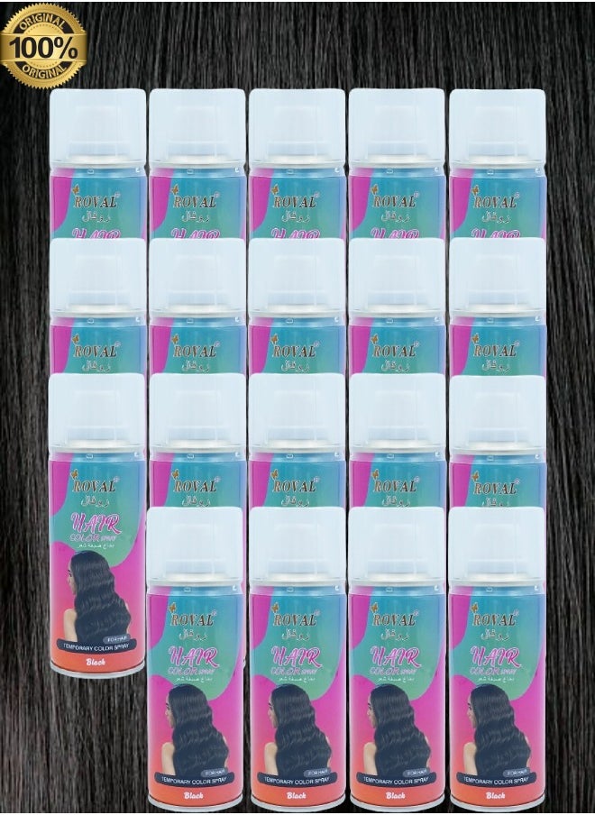 ROVAL - 19 Pieces Roval Temporary Hair Color Spray Black - Image 1