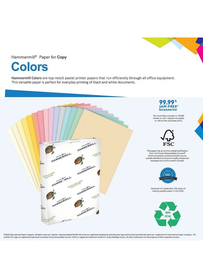 Hammermill 103119 Recycled Colored Paper, 20Lb, 8-1/2 X 11, Salmon, 500 Sheets/Ream  - Image 2