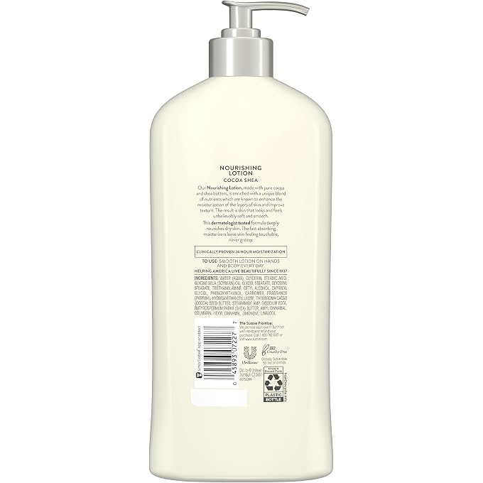 Suave Skin Solutions Body Lotion, Cocoa Butter & Shea, 18 oz - Image 2