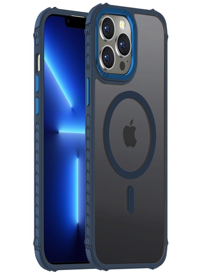 DEERLAMN Strong Magnetic Case for iPhone 15 Pro Max 6.7-Inch,[Compatible with Magsafe] Translucent Matte Slim Shockproof Protective Phone Cover for Women Men-Forest Blue - Image 1