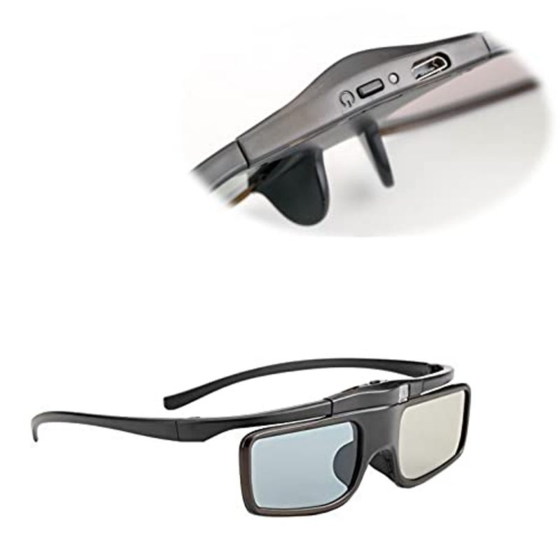 Rechargeable Active Shutter RF 3D Glasses, DELFINO RF 3D Glasses for Sony Epson Toshiba Sharp, Compatible with TDG-BT500A, SSG-5100GB, AN3DG40 - Image 1