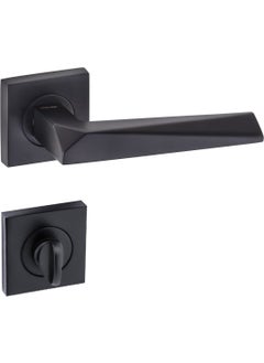 Eym Doğanlar Concept Prism Black Square Badge Door Handle WC 
